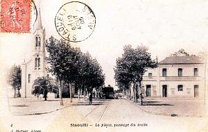 STAOUELI - PLACE ET TRAIN - 1905